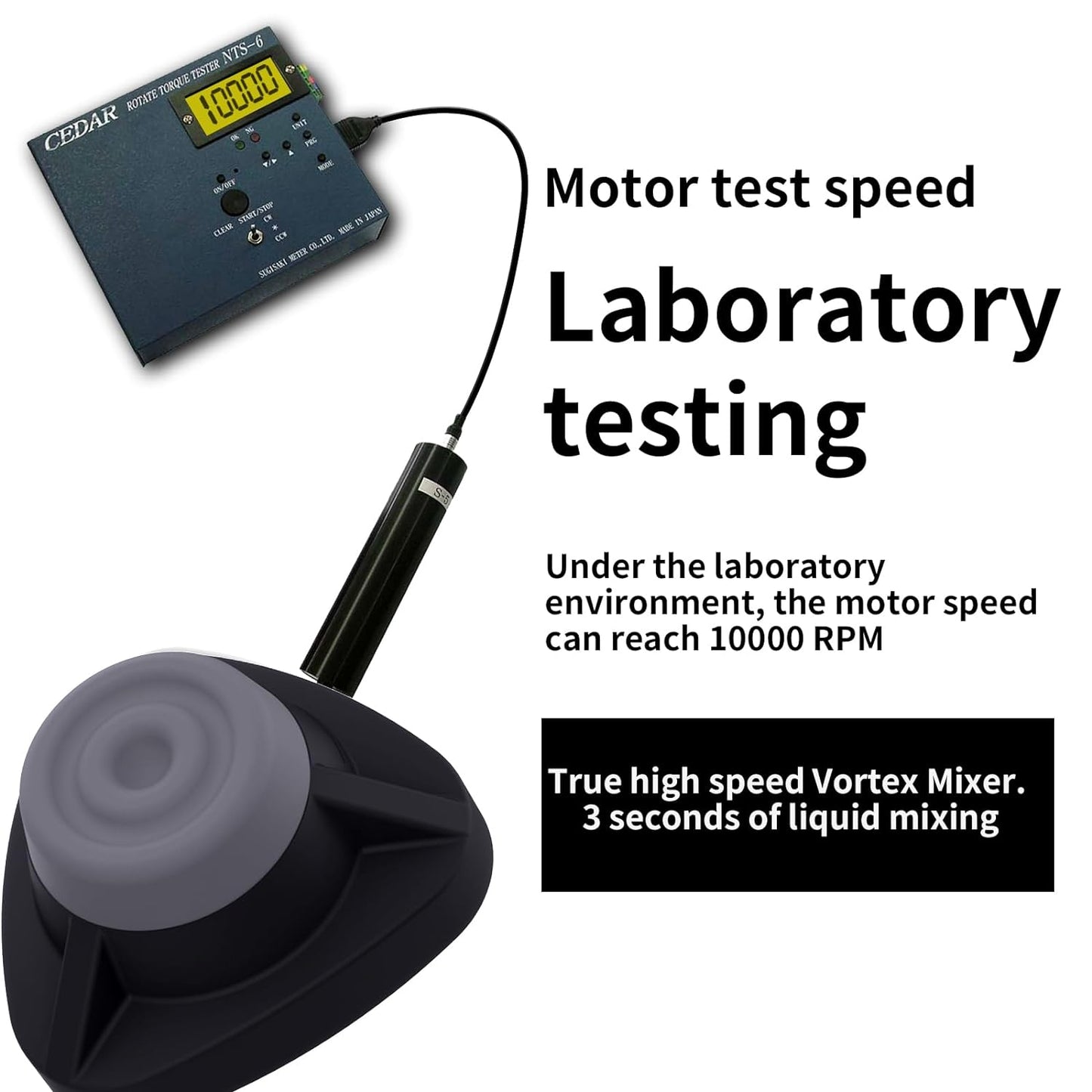 VM-300 Mini Vortex Mixer 10000RPM Lab Mixer