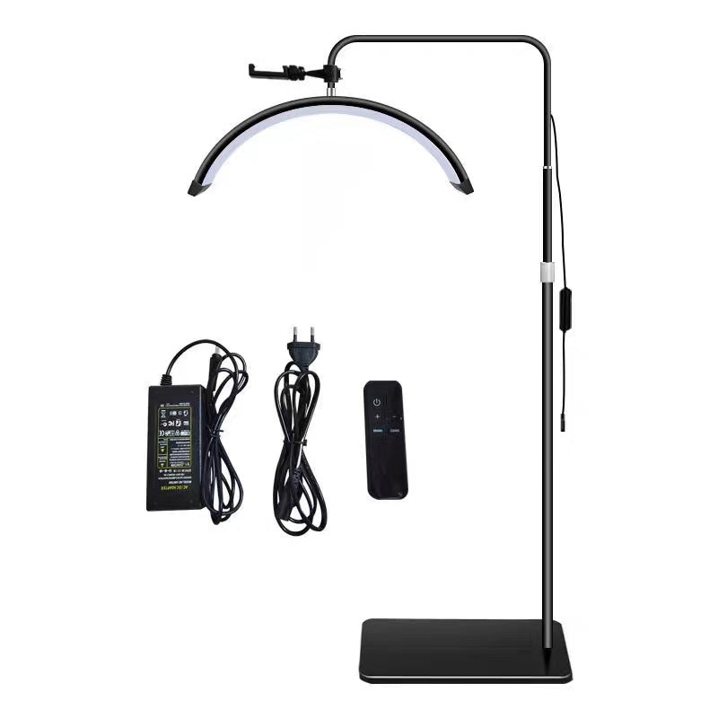 Tattoo Estheticians Pmu Eyelash LED Floor Light, moon Lamp with phone holder