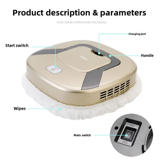Automatic Robot Vacuum Cleaner Household Mopping Floor Intelligent Mop Machine USB Charging Cleaner Sweeping Robot Automatic Vacuum Cleaner Robot Pet Hair